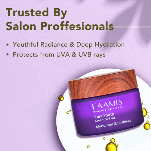 L’aamis Pure Youth Cream Spf 40 | Daily Skin Protector | Perfect For All Skin Types | 50g