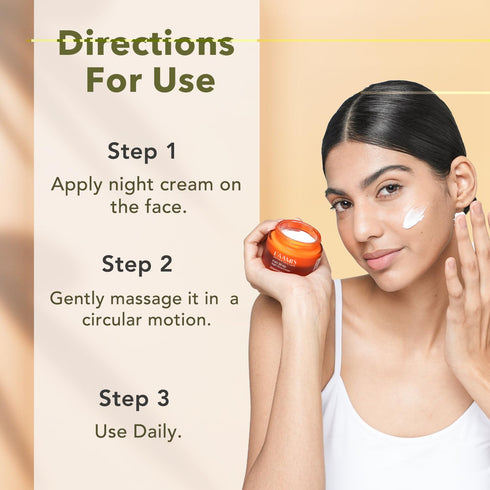 L’aamis Pure White Night Glow Cream |Brightens And Repairs The Skin | Overnight Skin Enhancer | Perfect For All Skin Types | 50 G